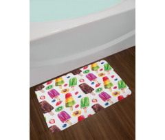 Vivid Ice Creams Bath Mat