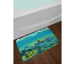 Sunk Ship Pirate Kids Bath Mat