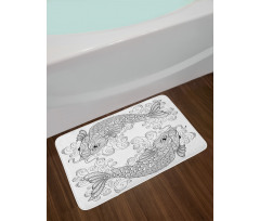 Koi Fish Pattern Bath Mat