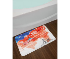 Watercolor Historic Bath Mat