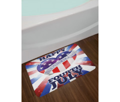 Patriotic Flag Bath Mat