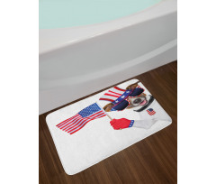 Patriotic Pet Dog Bath Mat