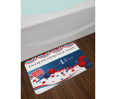 Cartoon Fireworks Bath Mat