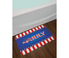 America Flag Pattern Bath Mat