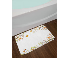 Leaves Branches Buds Bath Mat