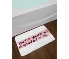 Try Motivation Words Bath Mat