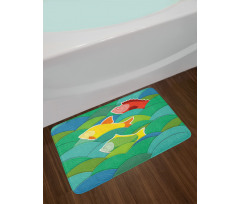 Sea Marine Waves Funky Bath Mat