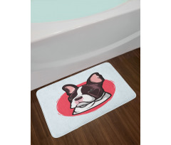 French Bulldog Hipster Bath Mat