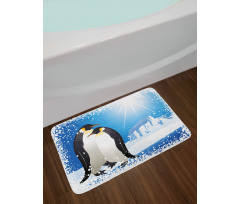 Snowy Frozen Kid Season Bath Mat