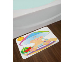 Beach Sun Summer Day Bath Mat