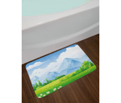 Summer Meadow with Daisy Bath Mat