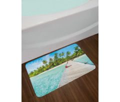 Maldives Island Beach Bath Mat