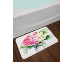 Hydrangea Flower Bouquet Bath Mat