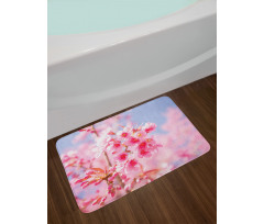 Sakura Blossom Branches Bath Mat