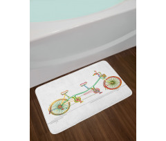 Tandem Bike Design Bath Mat