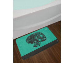 Abstract Human Skeleton Bath Mat