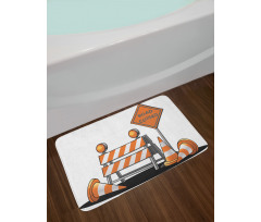 Traffic Warning Bath Mat