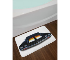 Vintage Retro Car Flame Bath Mat