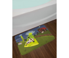 Farm Cow Alien Comics Bath Mat