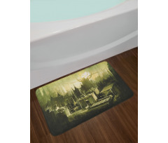 Gothic Dark City Scenery Bath Mat