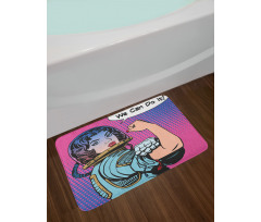 Retro Comics Woman Bath Mat