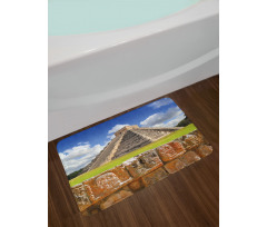 Wall of Skulls Pyramid Bath Mat