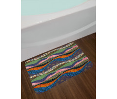 Flowers Floral Pattern Bath Mat