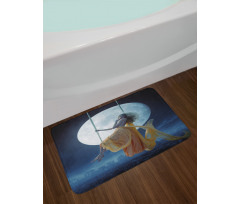 Swing in the Sky Moon Bath Mat