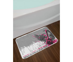 Emo Rock Trippy Grunge Bath Mat