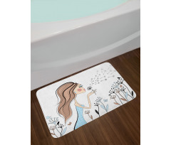 Dandelion Flower Spring Bath Mat