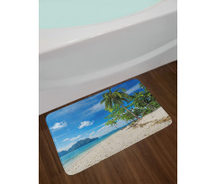 Sea Palms Mountains Bath Mat