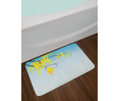 Flowers Bud Blossom Artwork Bath Mat