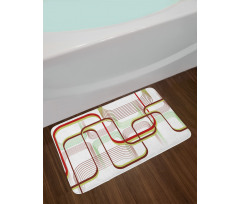 Wavy Abstract Shape Line Bath Mat