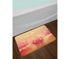 Meditation in Sunrise Bath Mat