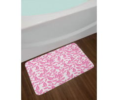 Big Pink Petals Bath Mat