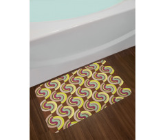 Vintage Colorful Rounds Bath Mat