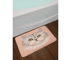 Love Cat Words Portrait Bath Mat