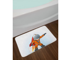 Astronaut Galaxy Journey Bath Mat