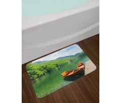 Boats Lake Forest Serene Bath Mat