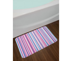 Colored Stripes Lines Bath Mat