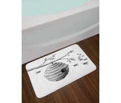 Hand Drawn Honeycomb Bath Mat