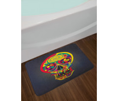 Colorful Skull Bath Mat