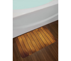 Wooden Plank Aged Timber Bath Mat