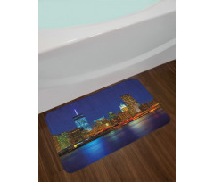 Manhattan Sunset Skyline Bath Mat