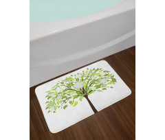 Summer Tree Blossoms Bath Mat