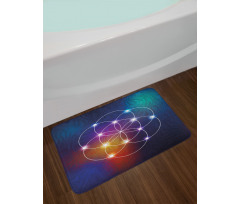 Circles Grid Esoteric Bath Mat