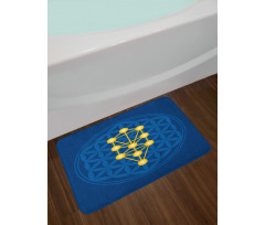 Flower of Life Pattern Bath Mat