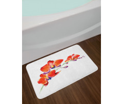 Orchid Branch Blooms Bath Mat