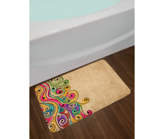 Folk Art Forms Bath Mat