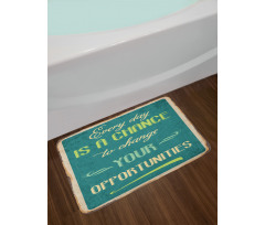 Motivational Retro Poster Bath Mat